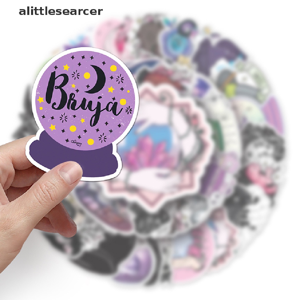 Er 50 Nhãn Dán Trang Trí Hành Lý / Ván Trượt / Laptop / Va Li Hình Phù Thủy Vẽ Graffiti Astroy Goth Dễ Thương DIY n