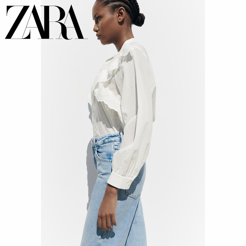 Zara Áo Kiểu Nhiều Lớp Thêu Hoạ Tiết Xinh Xắn Thời Trang Dành Cho Nữ