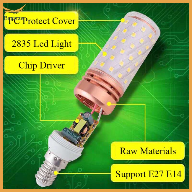 Bóng Đèn Led Bắp Ngô Đuôi E27 12W 16W 220V E14 Tiết Kiệm Năng Lượng