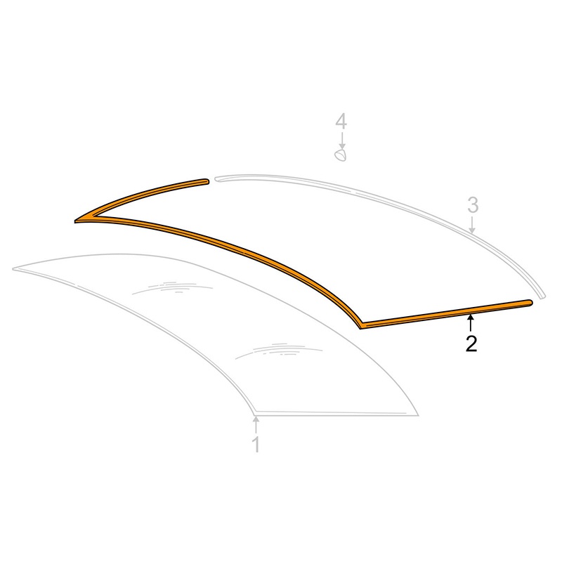 Con dấu khuôn trên của kính chắn gió phía sau 51317027916 Cho BMW E60 5-Series 525I 530I 528I