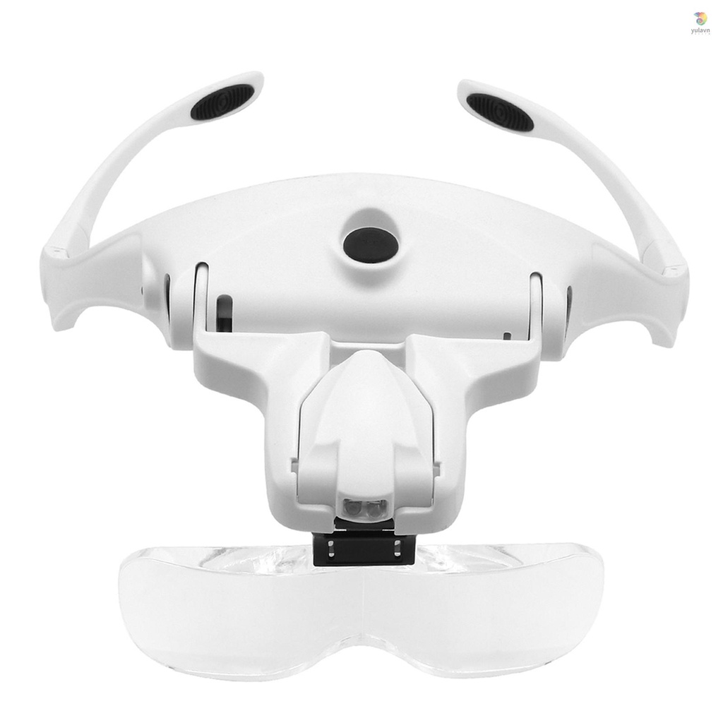 Kính Lúp Đeo Đầu 5 Thấu Kính 1.0X-3.5X Kèm 2 Đèn LED Và Sạc USB Chất Lượng Cao