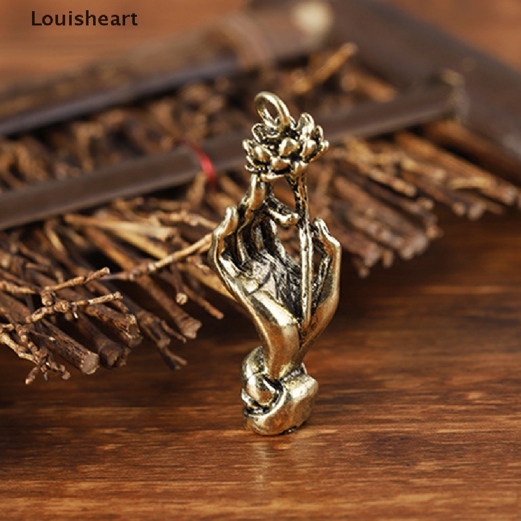 Móc Khóa Bằng Đồng Thau Hình Bàn Tay Phật Phong Thủy