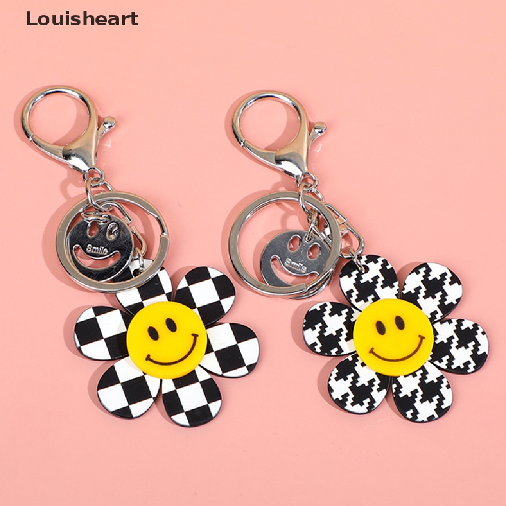 Móc Khóa Hình Mặt Cười Louisheart Màu Vàng Thời Trang Dành Cho Nam Nữ