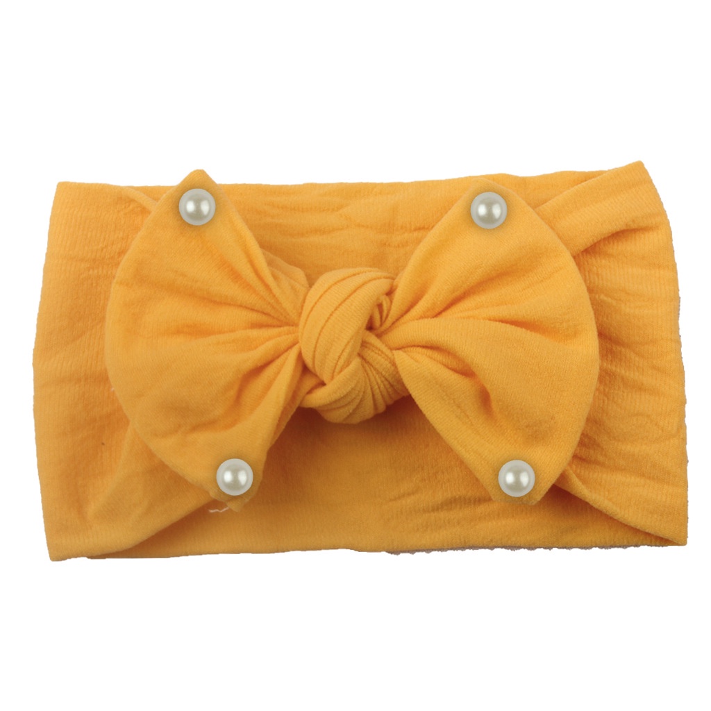 Băng Đô Thắt Nơ Bằng Nylon Mềm Mại Dễ Thương Dành Cho Bé Gái