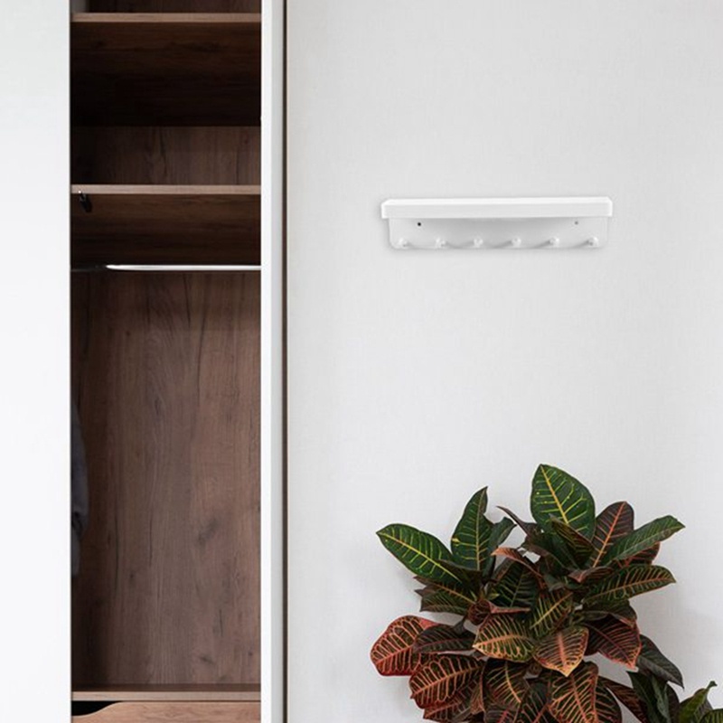 Giá Đỡ Chìa Khóa Treo Tường Bằng Kim Loại Màu Trắng Trang Trí Nhà Cửa