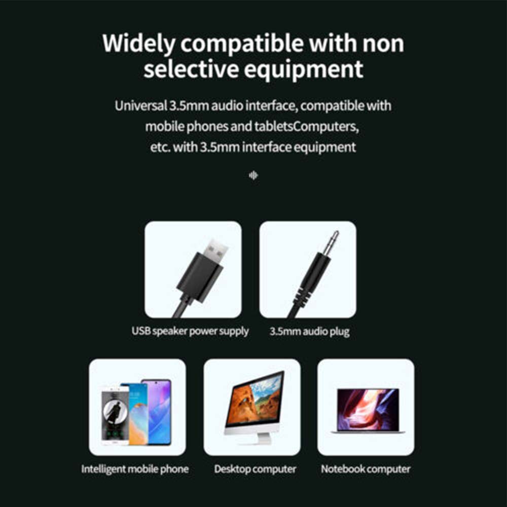 Computer Speakers Wired Speaker PC Soundbar Stereo USB Powered for Laptop Tablet