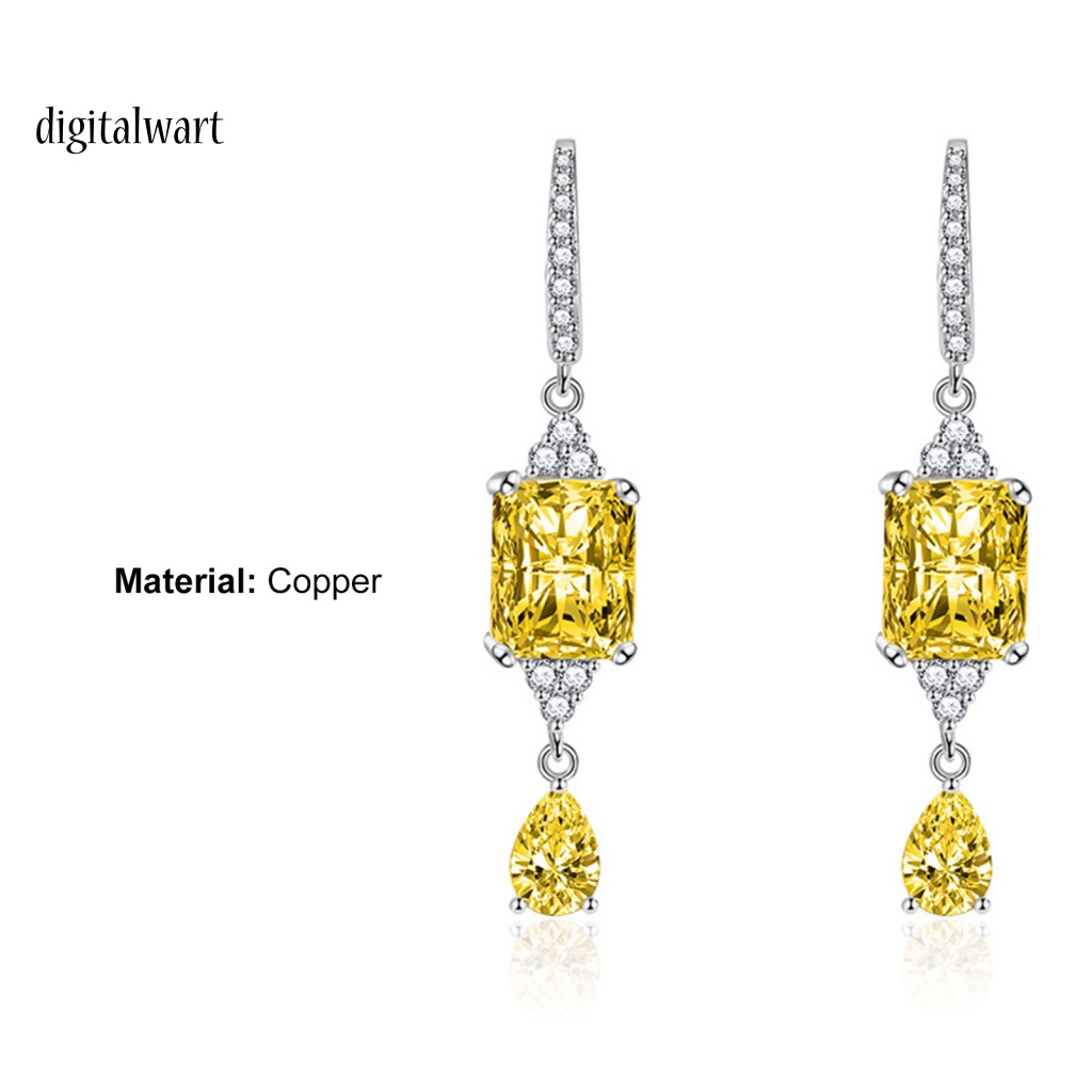 Kỹ Thuật Số| 1 Đôi Bông Tai Móc Hình Giọt Nước Đính Đá Phong Cách Vintage