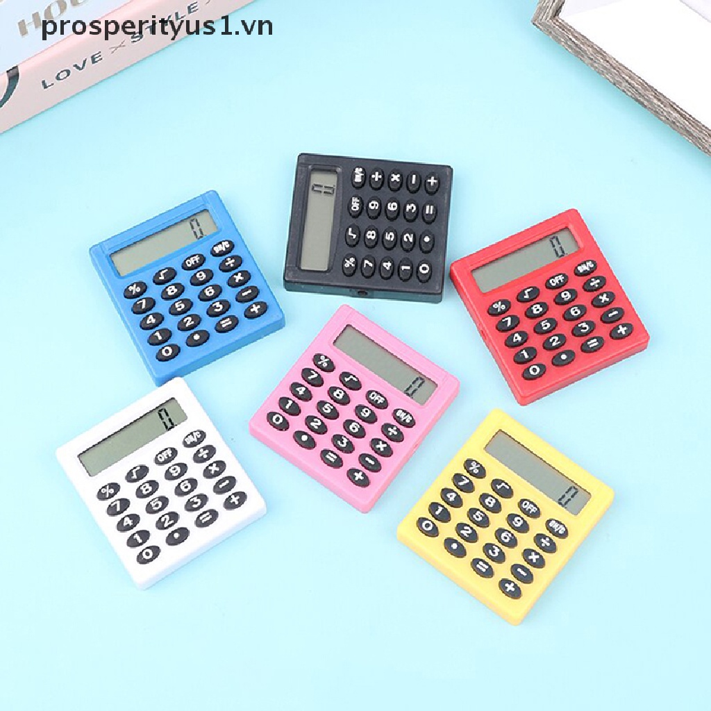 Máy Tính Cầm Tay Mini Bằng Nhựa Hình Vuông Nhiều Màu Đa Năng prosperityus1 [VN]