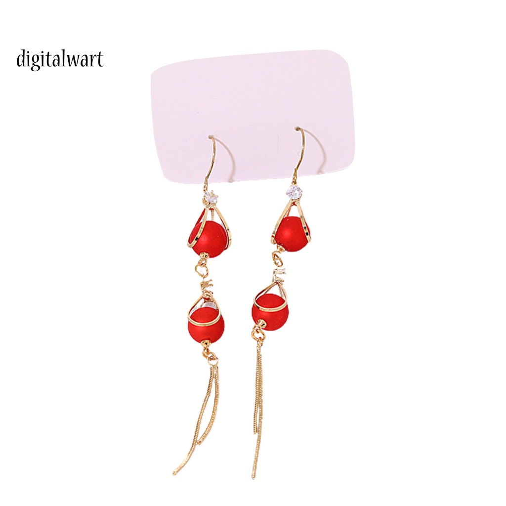 Kỹ Thuật Số| 1 Đôi Bông Tai Dáng Dài Đính Hạt Thanh Lịch Cho Nữ