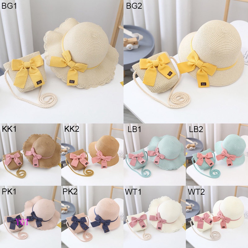 Nón Tai Bèo Vành Rộng Chống Nắng Đi Biển Mùa Hè Mẫu Mới Dành Cho Bé Gái 2-8 Tuổi