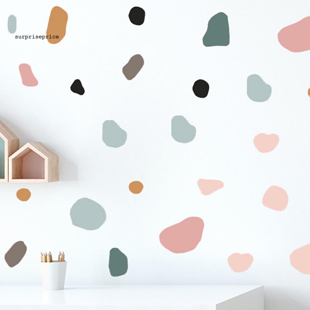 Sticker Dán Tường Tự Dính Họa Tiết Đá Màu Nước Sắc Thu Hút Sáng Tạo