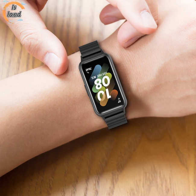 Dây Đeo Thay Thế Bằng Thép Không Gỉ 17.6cm Cho Huawei Band 7