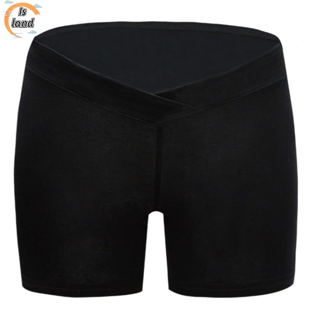[IS] Quần Short Legging Cotton Lưng Thấp Chống Lộ Bụng An Toàn Cho Phụ Nữ Mang Thai