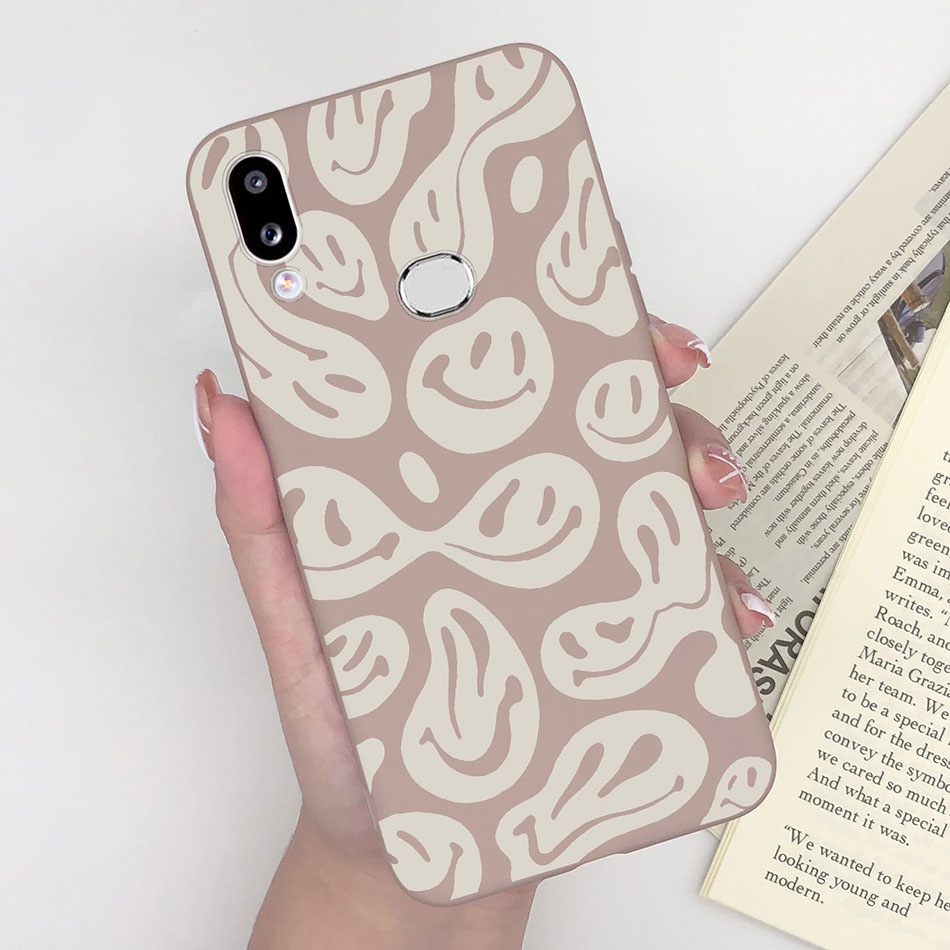 Ốp Điện Thoại Silicone Mềm Nhám Siêu Mỏng Họa Tiết Hoa Cho Samsung Galaxy A10s M01s Samsung A 10s M 01s