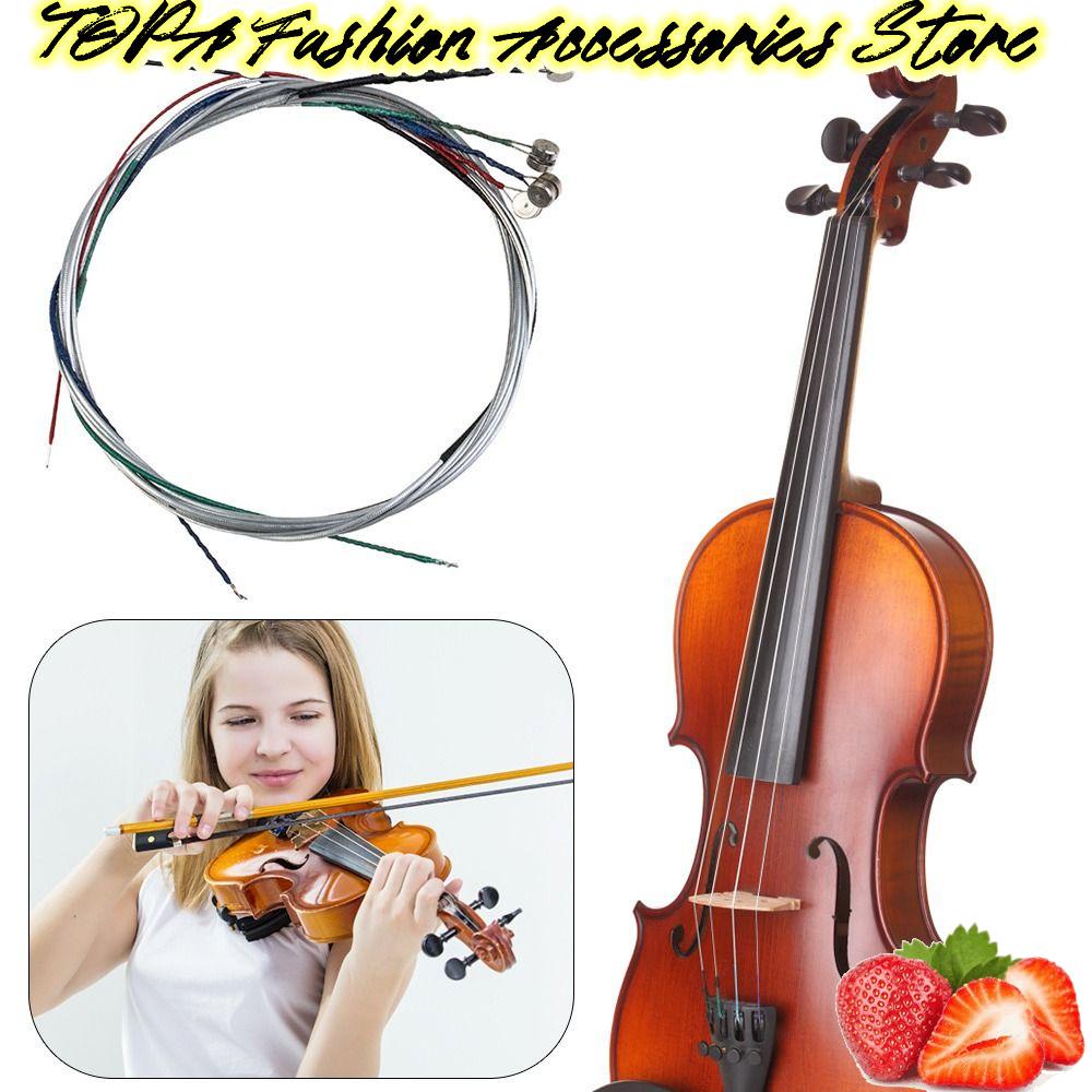 Topabc1 4 Cái Đầy Đủ Bộ Dây Niken|Lõi Thay Thế Cho Đàn Violin E-A-D-G