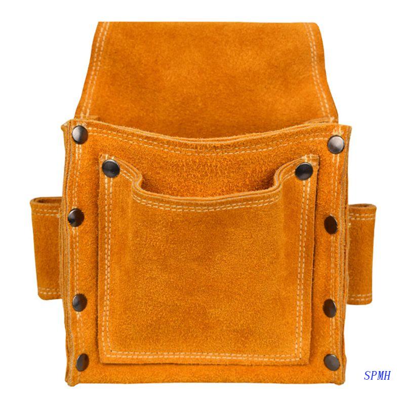 Túi Đeo Hông Đựng Dụng Cụ Sửa Chữa Điện Bằng Da Bò Cao Cấp