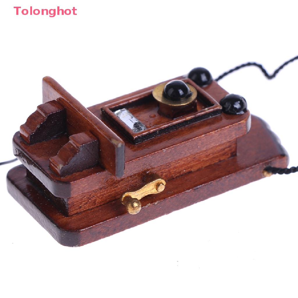 Giá Đỡ Điện Thoại Treo Tường Phong Cách Cổ Điển Cho Nhà Búp Bê Tỉ Lệ 1: 12