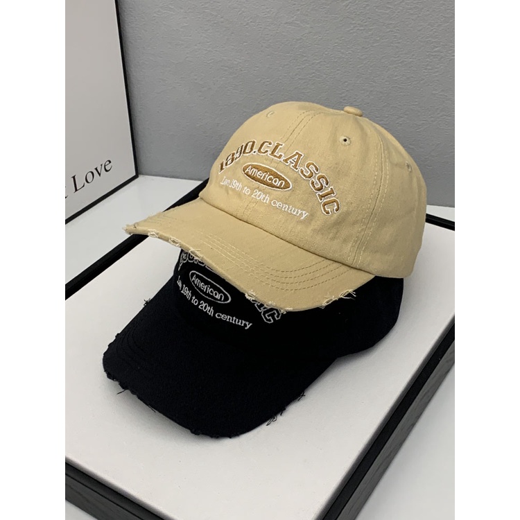 Mũ Lưỡi Trai Chất Liệu Cotton Mềm Thêu Chữ Phong Cách Hàn Quốc Thời Trang Xuân Hè Cho Cặp Đôi