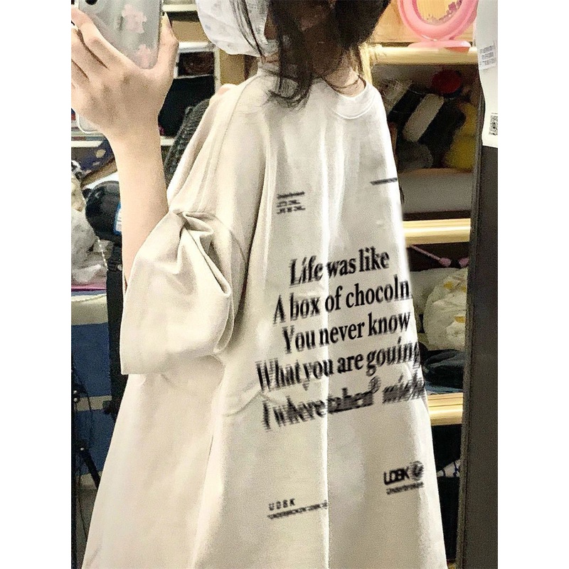 Áo Thun Tay Ngắn Dáng Rộng In Chữ Phantom Thời Trang Mùa Hè Cho Nữ