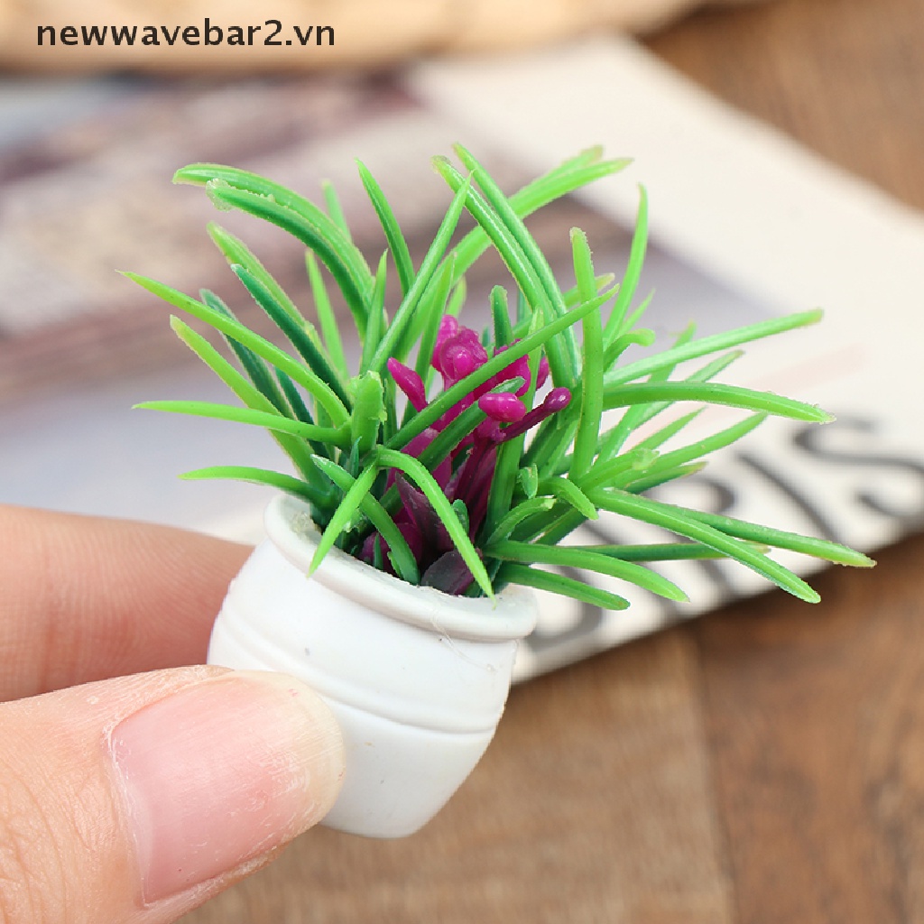 Set 5 Mô Hình Chậu Cây Mini Tỉ Lệ 1: 12 Dùng Để Trang Trí Nhà Búp Bê