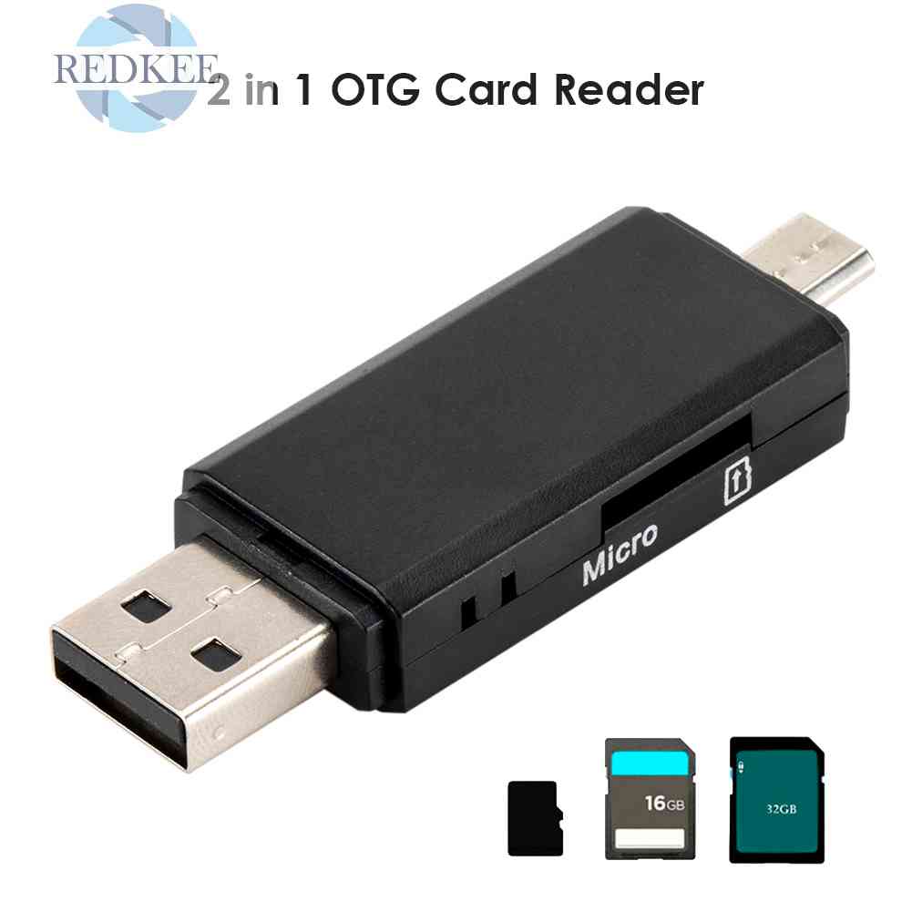 Đầu Đọc Thẻ Nhớ OTG USB 2.0 Micro USB SD TF 2 Trong 1