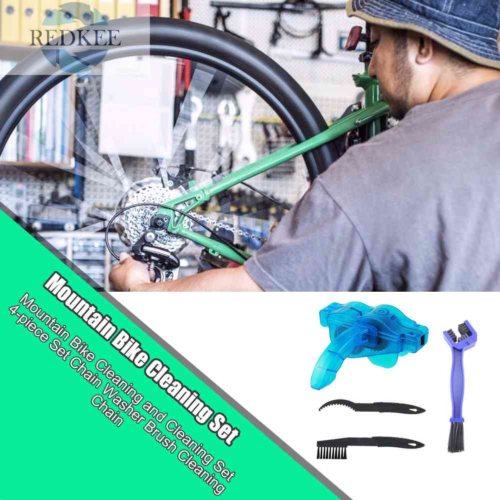 1 Bộ Dụng Cụ Vệ Sinh Xe Đạp Leo Núi Chuyên Nghiệp 4 Trong 1