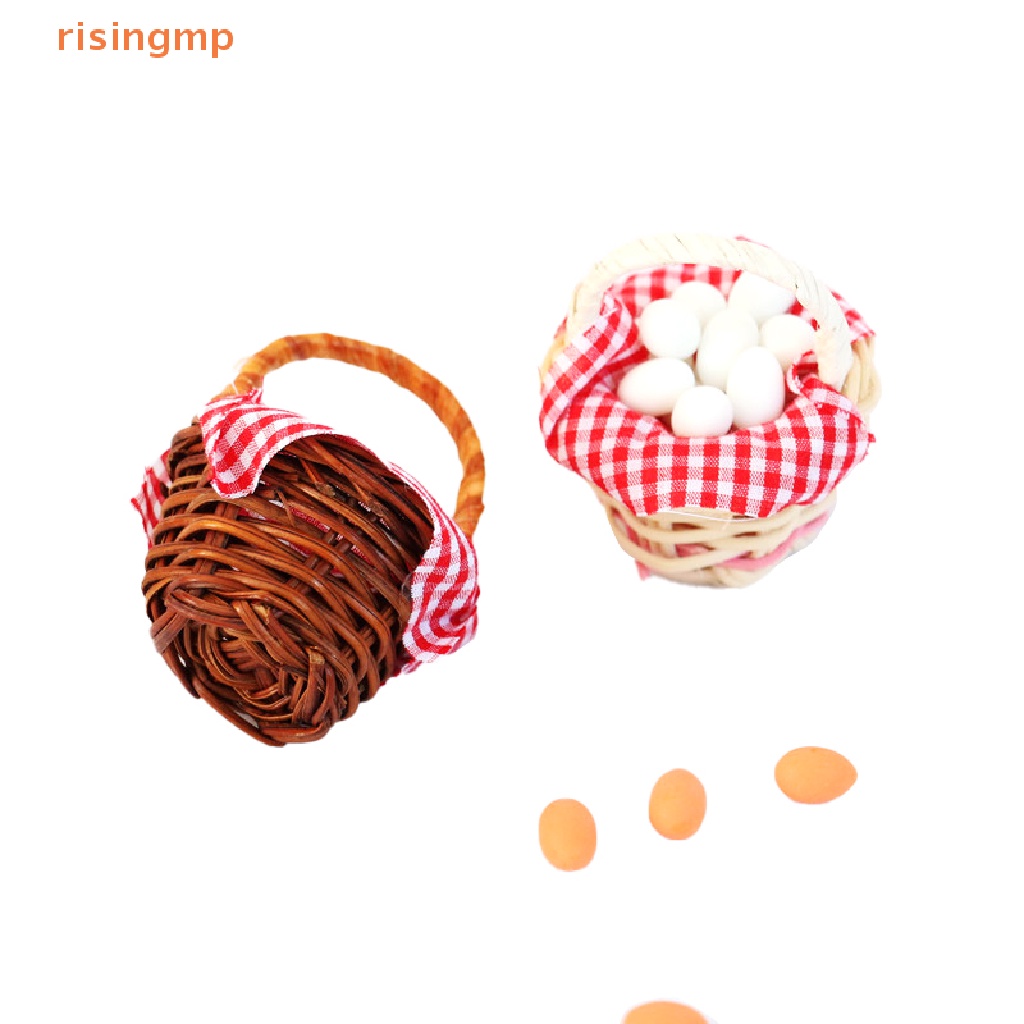 1 Set Mô Hình Rổ Trứng Vịt Bằng Nhựa Tỉ Lệ 1: 12 Trang Trí Nhà Búp Bê