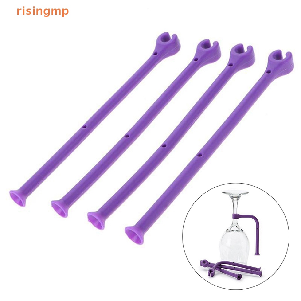 Set 4 / 8 Giá Silicone Linh Hoạt Tiết Kiệm Không Gian Cho Máy Rửa Chén
