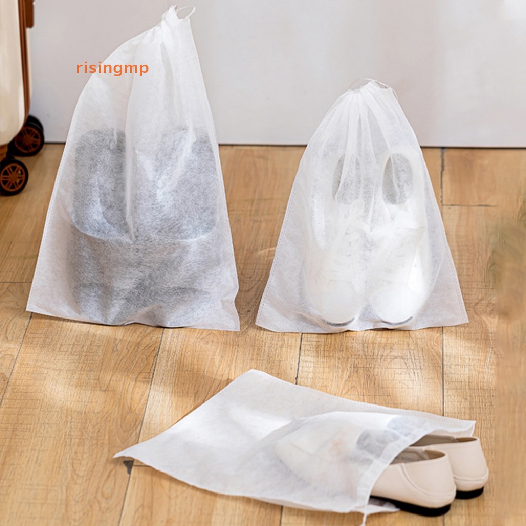 Set 10 Túi Đựng Giày Bằng Vải Không Dệt Chống Thấm Nước Tiện Dụng Khi Đi Du Lịch