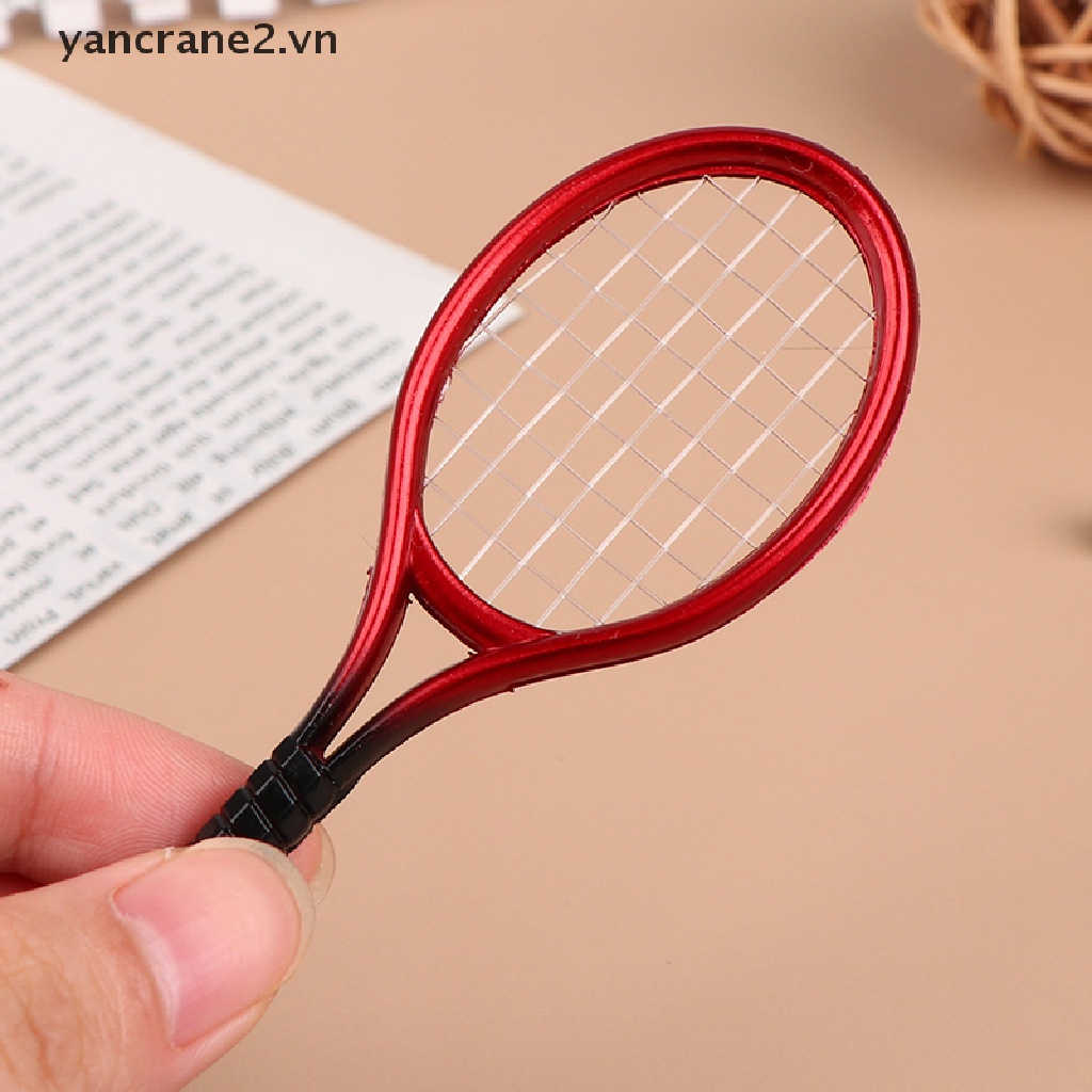 Bộ 4 Mô Hình Vợt tennis Thu Nhỏ Cho Nhà Búp Bê {yancrane2.vn}