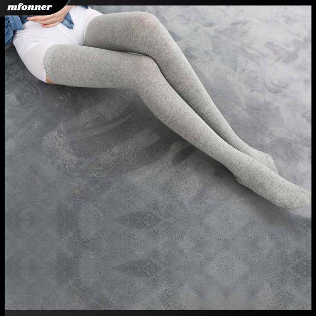 1 Đôi Tất Cotton Dệt Kim Thấm Hút Mồ Hôi Thoáng Khí Màu Sắc Đơn Giản 80cm