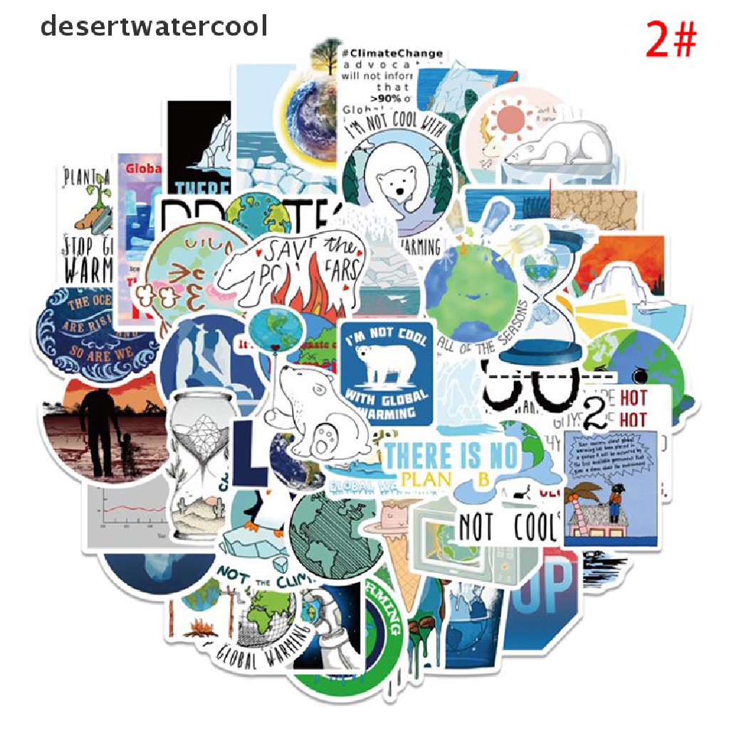 Set 50 Sticker Họa Tiết Graffiti Dán Trang Trí Đàn Guitar