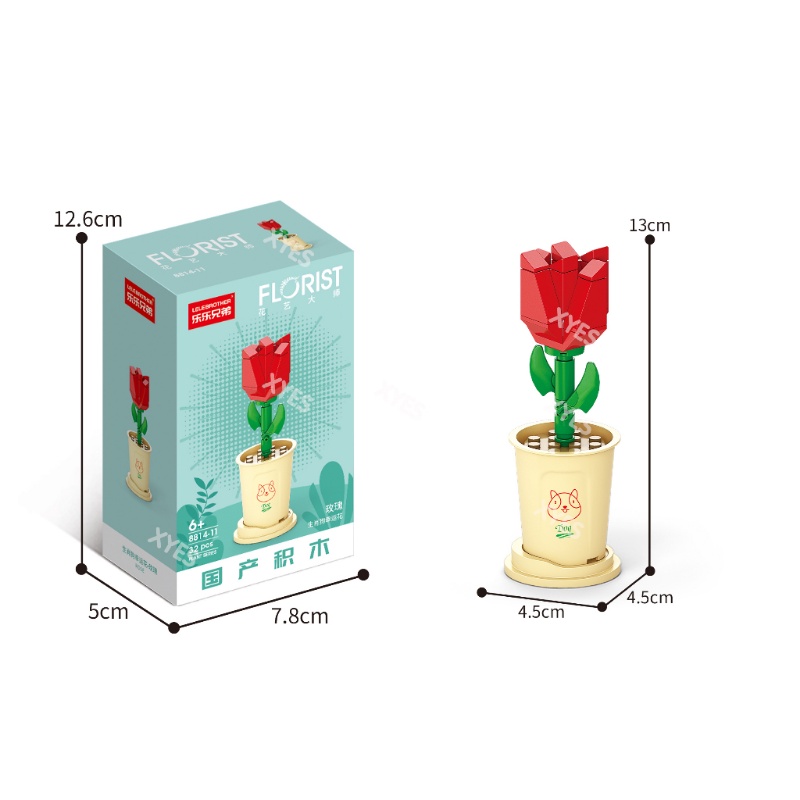 Mô Hình Lego Lắp Ráp Chậu Hoa Trang Trí Để Bàn
