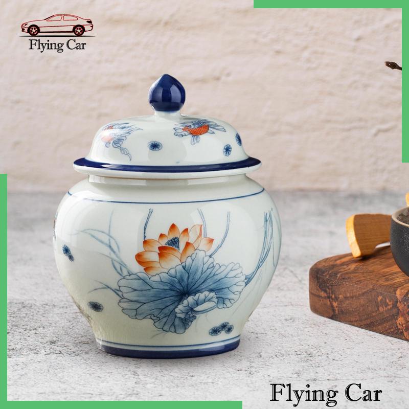 Hũ Sứ Đựng Gừng 13.3x16cm Có Nắp Đậy Tiện Dụng