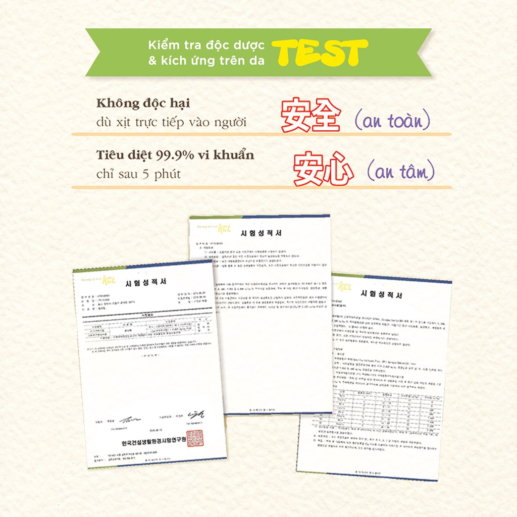 Xịt khử mùi diệt khuẩn Natural Clean | Tiêu diệt 99.9% vi khuẩn | 100% thiên nhiên