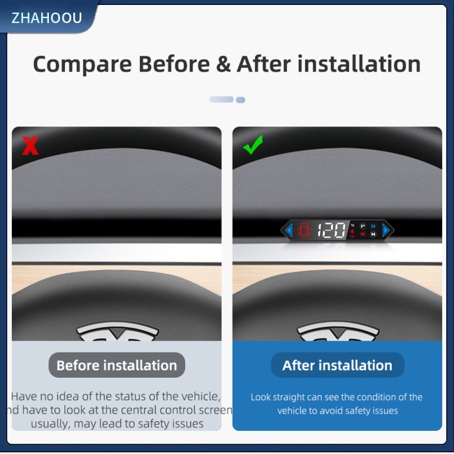 Đồng Hồ Đo Tốc Độ Xe Hơi Hiển Thị Lcd T5 Tương Thích Với Model Y / Model 3