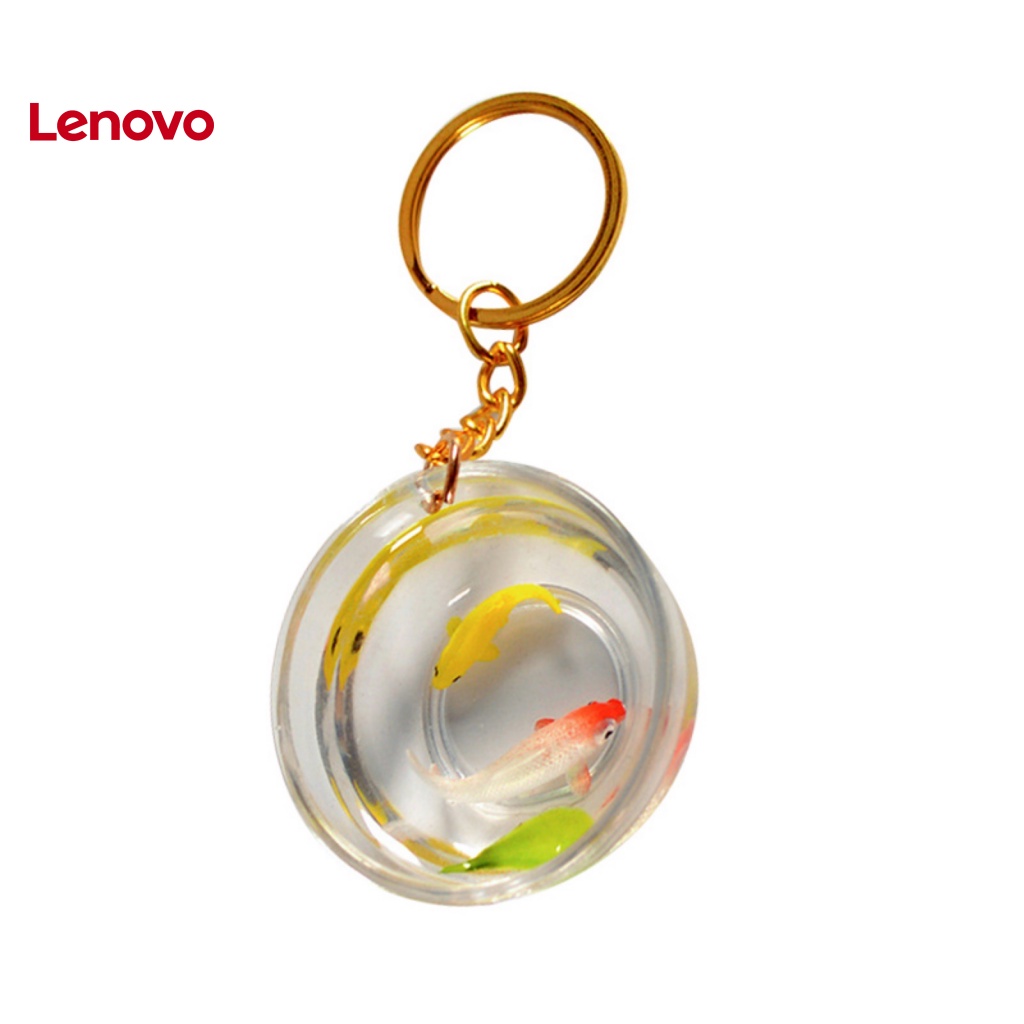 Móc Khóa Hình Cá Koi May Mắn Mini Trong Suốt Đa Năng Trang Trí Ba Lô