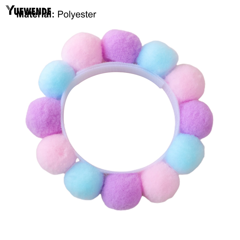 Ye.b Vòng Cổ Họa Tiết Ruy Băng Đính Bóng Lông Trọng Lượng Nhẹ Độ Co Giãn Cao Mặc Hàng Ngày Cho Cún