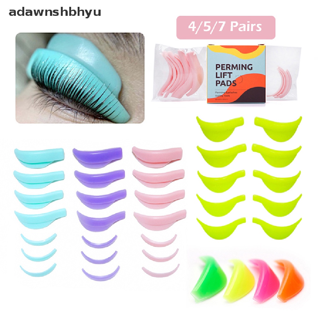 Set 4 / 5 / 7 Cặp Đệm Silicone Hỗ Trợ Nâng Mi Giả