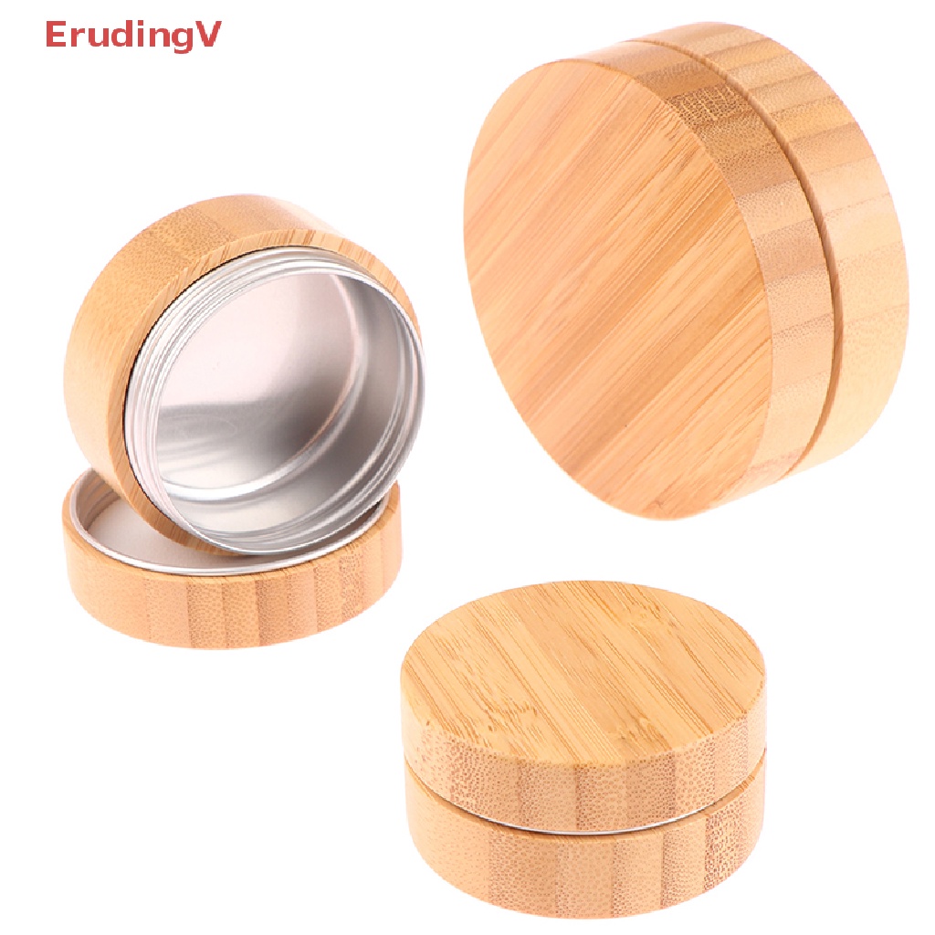 1 Hũ Rỗng Đựng Kem / Mỹ Phẩm Có Nắp Bằng Tre 30 / 50 / 100G