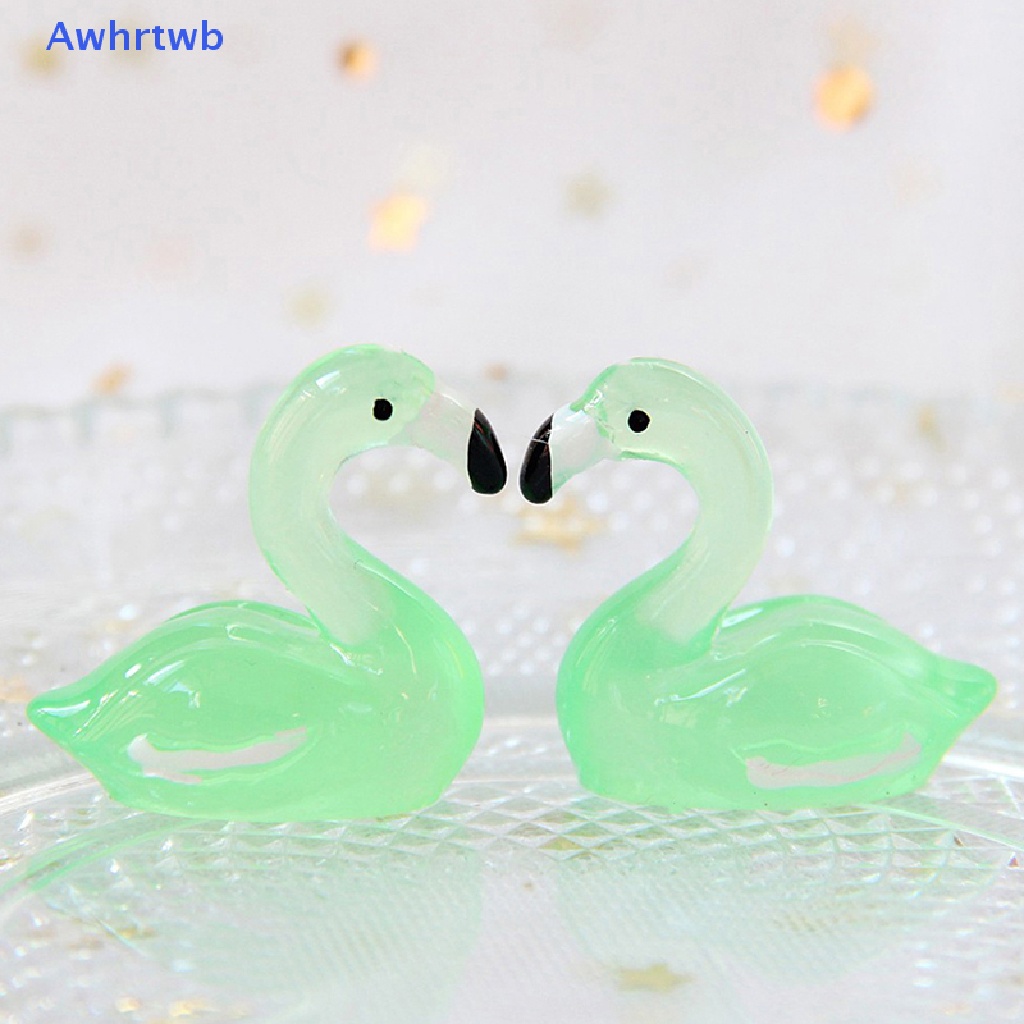 Set 10 Tượng Vịt Mini Bằng Nhựa Phát Quang Trang Trí Tiệc Giáng Sinh Mới