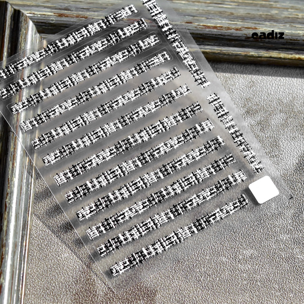 Miếng Dán Trang Trí Móng Tay 5D Tự Dính Không Phai Màu DIY