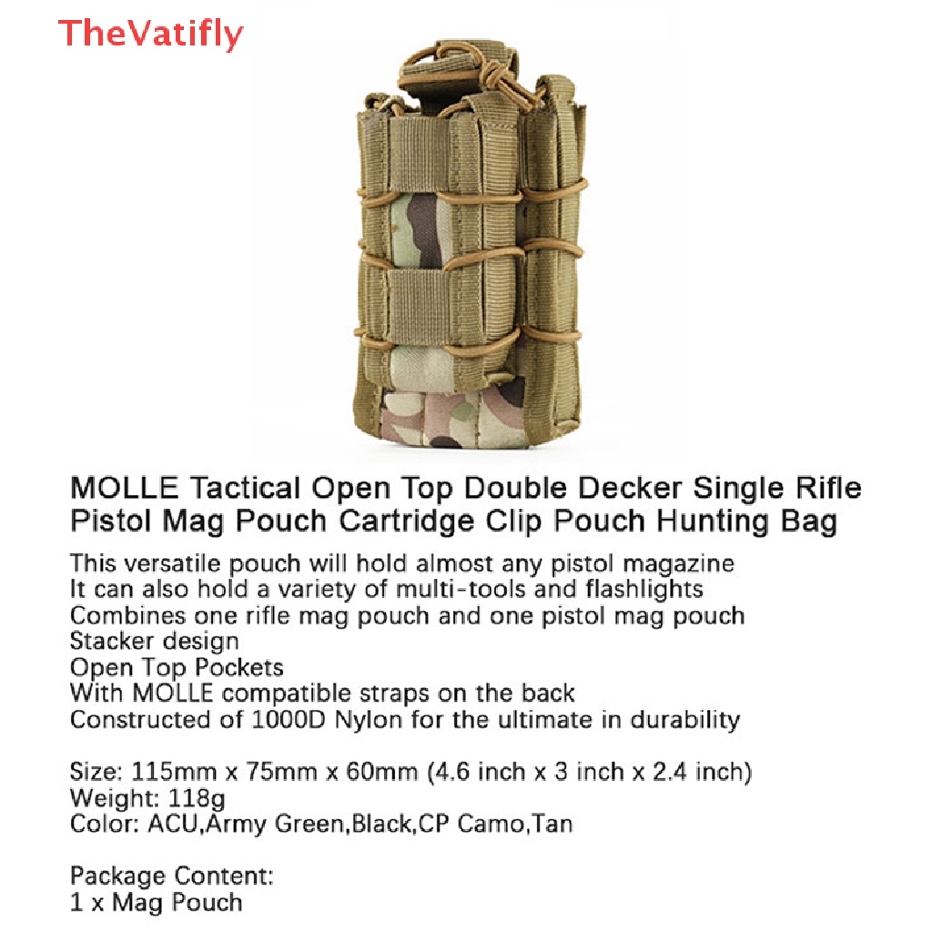 Túi Đựng Tạp Chí Bằng Nylon 1000D Hai Lớp AK AR M4 AR15 Rifle Mag