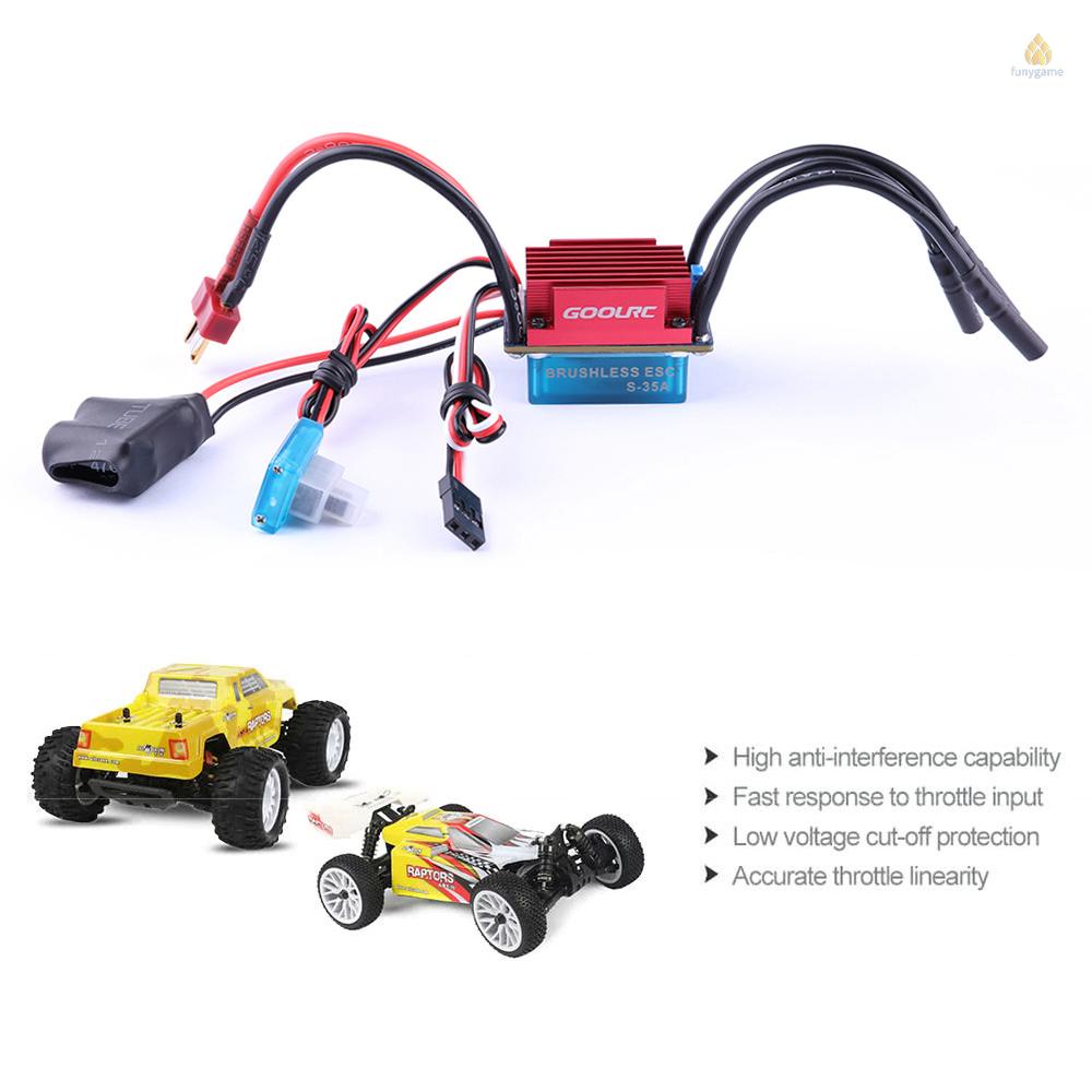 Bộ Điều Khiển Tốc Độ Điện Tử ESC Không Chổi Than S-35A Với ESC 5V / 2A BEC Cho Xe Hơi Điều Khiển Từ Xa 1 / 12 1 / 14 1