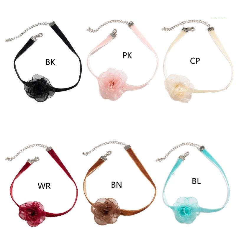 Vòng Cổ Choker Sợi Mảnh Mặt Hoa Phong Cách Bohemia Tinh Tế Cho Nữ