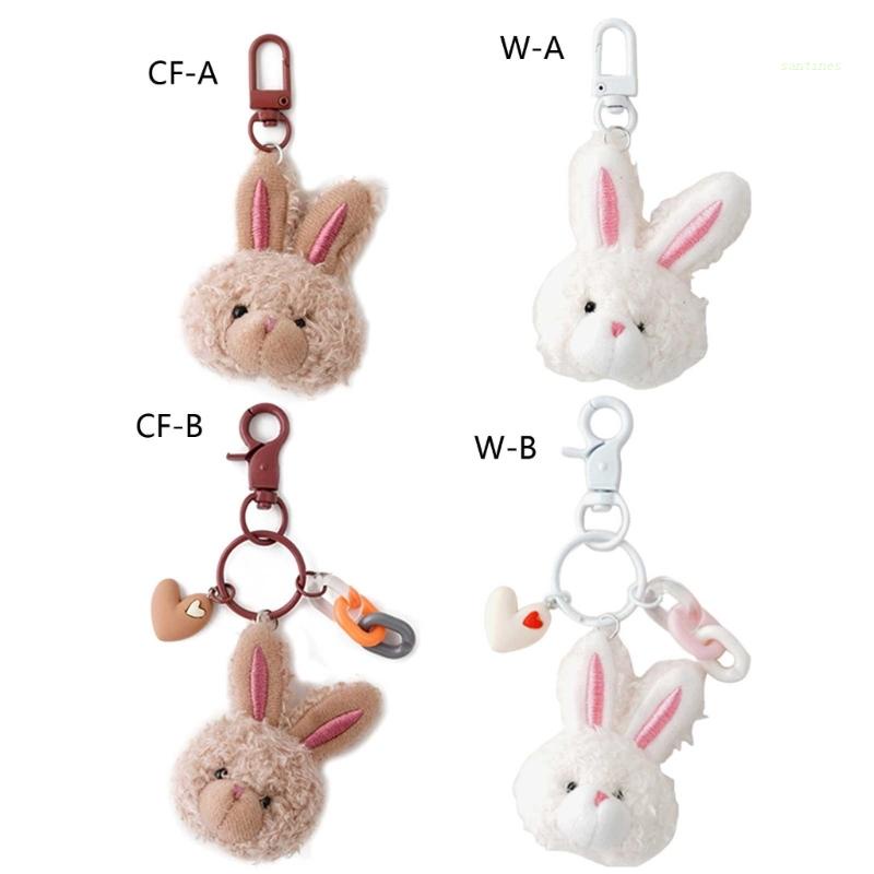 Móc Khóa Hình Thỏ Bông Mini Dễ Thương