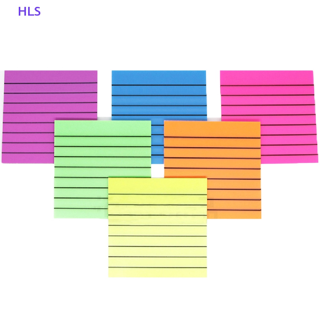 [HLS] Set 50 Tờ Giấy Dán Ghi Chú Kẻ Sọc Ngang Trong Suốt Chống Thấm Nước Và Có Thể Viết Được Cho Học Sinh