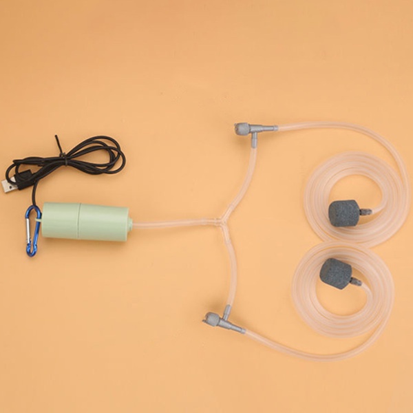 Máy Bơm Oxy Mini Sạc Usb Siêu Êm Cho Bể Cá