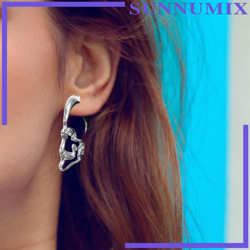 Bông Tai Hình Đầu Lâu Phong Cách Punk Cổ Điển Độc Đáo