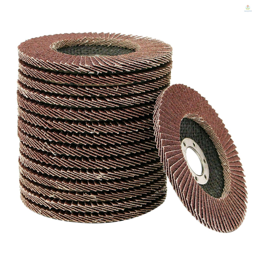 Set 20 Đĩa Chà Nhám Bằng Nhôm Oxide Tương Thích Với Máy Mài Góc 4.5 &quot;